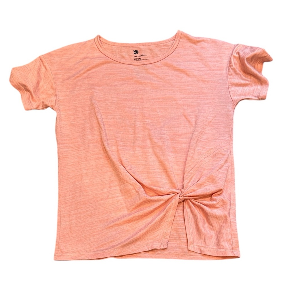 All in Motion | Knot Front Tee in Soft Coral Pink
